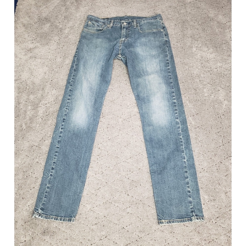 Levis 508‎ Jeans Mens 29x32 Blue Medium Wash Denim Mid Rise Straight Stretch
